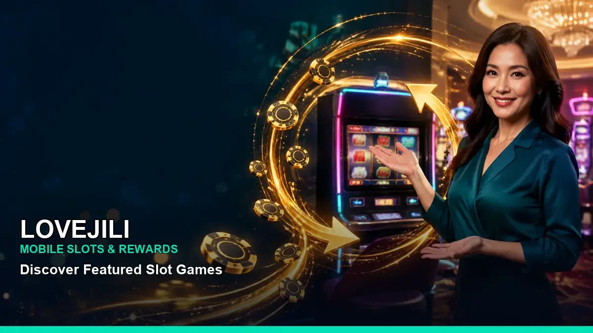 LOVEJILI certified game lobby featuring JILI slots, fishing games, and live dealer categories
