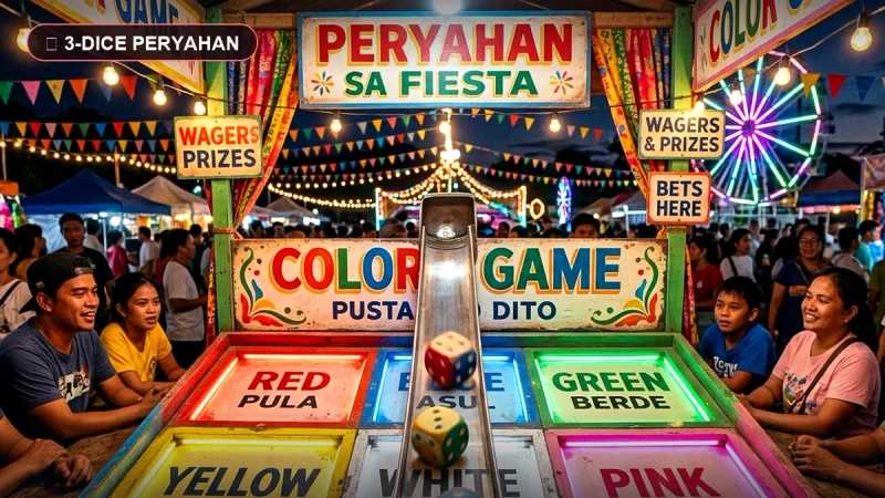 Peryahan Traditional Drop Box Mechanics and Color Betting Felt